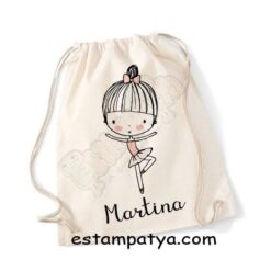 Mochila bailarina personalizada con nombre