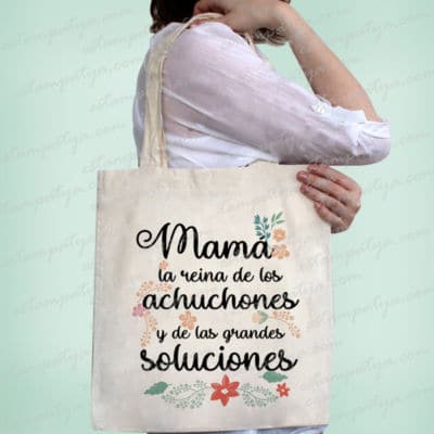 Bolsa mamá la reina de los achuchones - Estampatya Bolsa mamá la reina de los achuchones