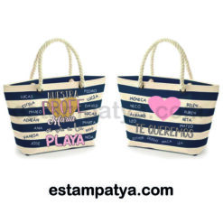 Bolsa nuestra profe se va a la playa