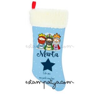calcetin navidad personalizado reyes magos 5 | Estampatya