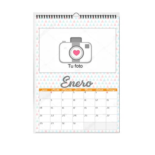 Calendario Pared personalizado diseño Triangulos - Estampatya Calendario Pared personalizado diseño Triangulos