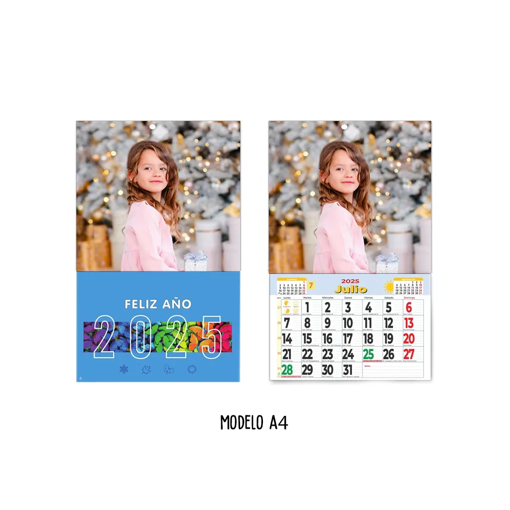 Calendario Faldilla Personalizado - Estampatya Calendario Faldilla Personalizado a4 abierto y cerrado