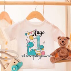 camiseta cumpleaños dino personalizada