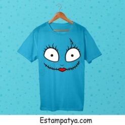 Camiseta Halloween Sally color azul Inspirada en Pesadilla antes de Navidad