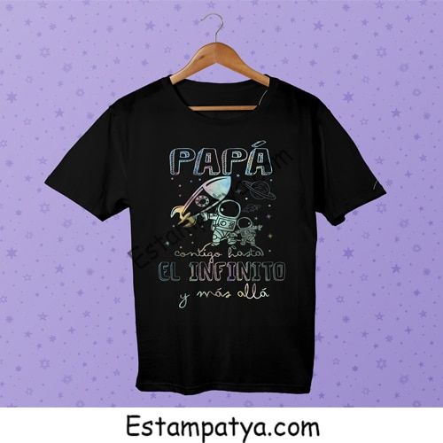 Camiseta papá contigo hasta el infinito y más allá - Estampatya Camiseta papá contigo hasta el infinito y más allá - Imagen 3