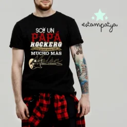Camiseta soy un papá rockero imagen 1