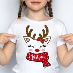 Camiseta Navidad Reno Personalizada
