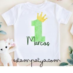 Camiseta Primer cumpleaños con corona - Imagen 5