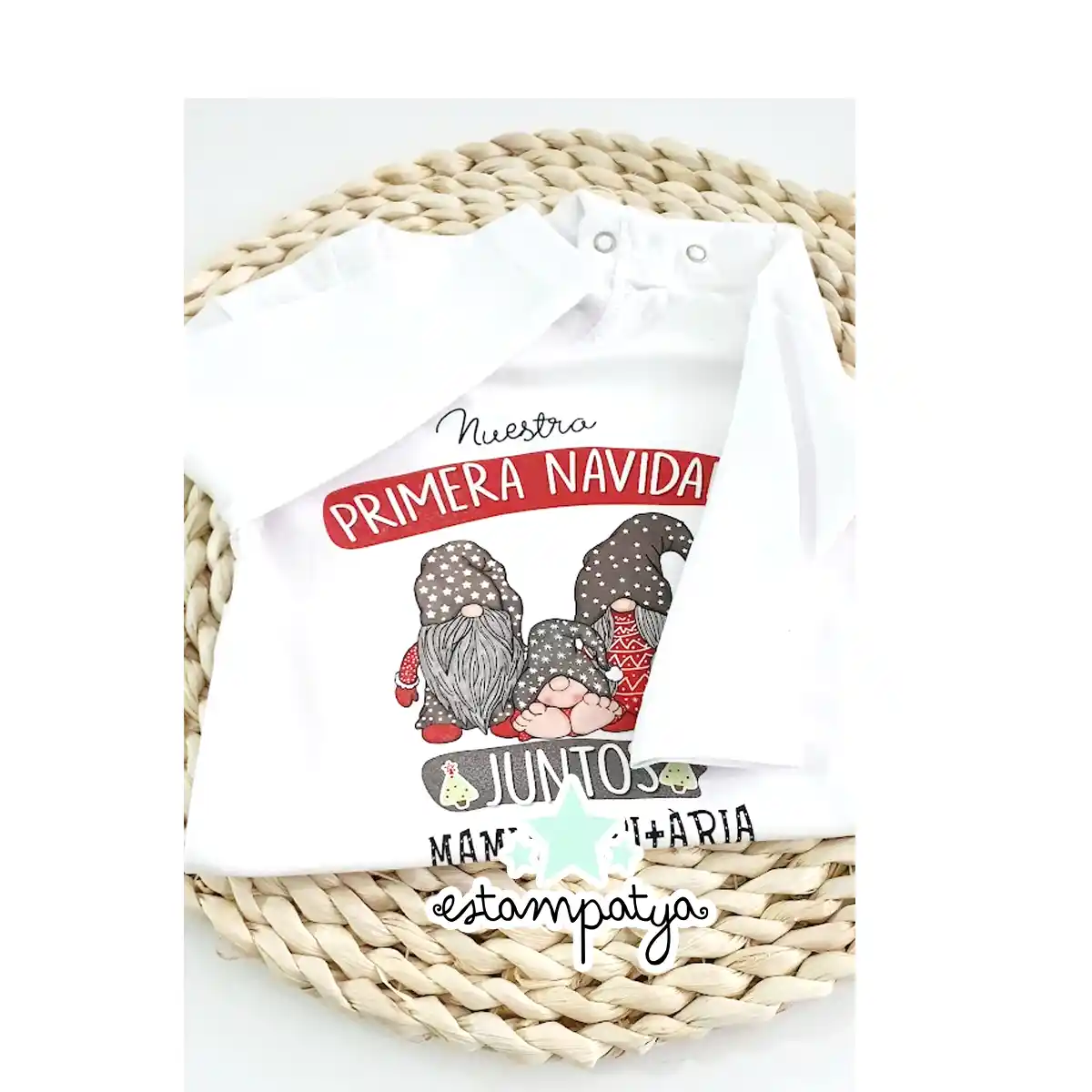 Camisetas nuestra primera Navidad juntos - Estampatya camisetas familia primera navidad juntos