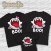 Pack de camisetas familiares Halloween con fantasmas Boo de Estampatya