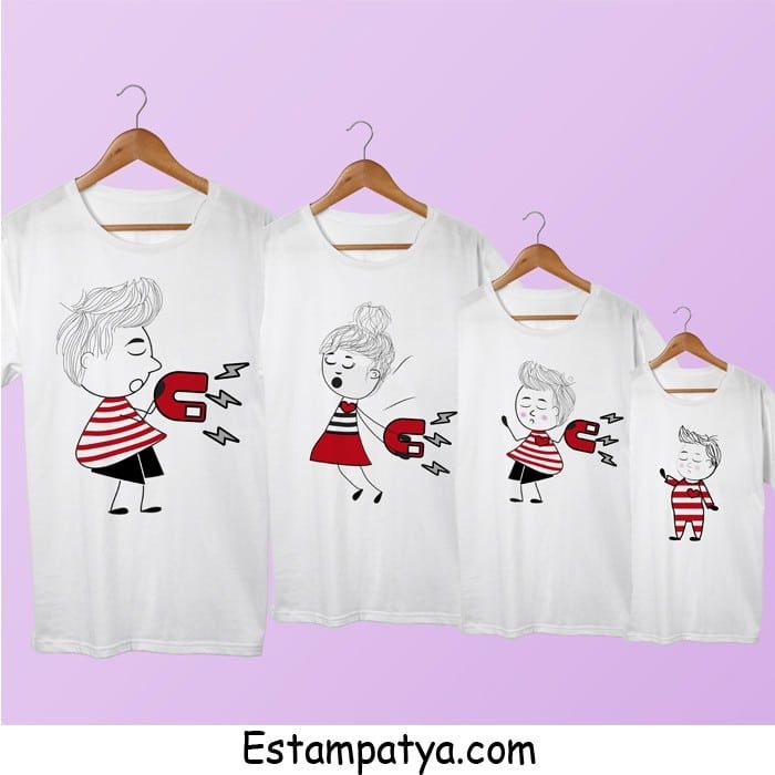 Camisetas San Valentín Familia Imán - Estampatya Camisetas San Valentín Familia Imán 1