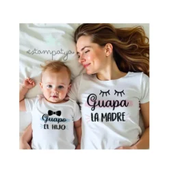 camisetas día de la madre, mamá e hijo guapos