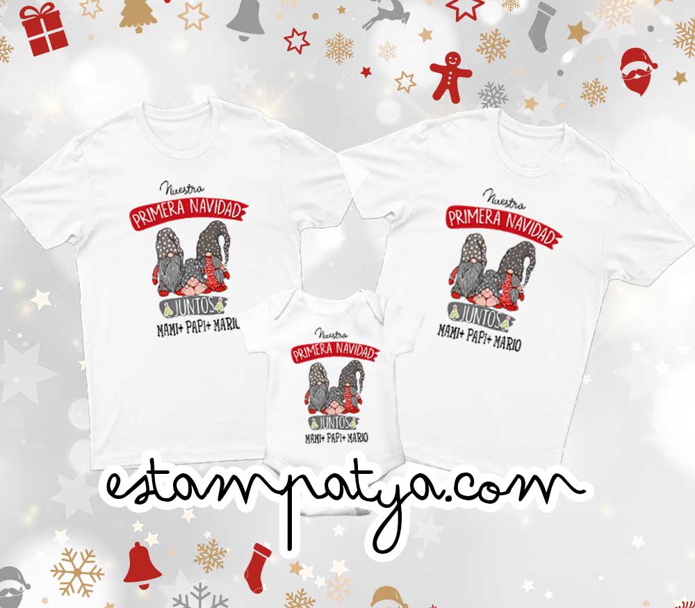 Camisetas nuestra primera Navidad juntos - Estampatya Camisetas nuestra primera Navidad