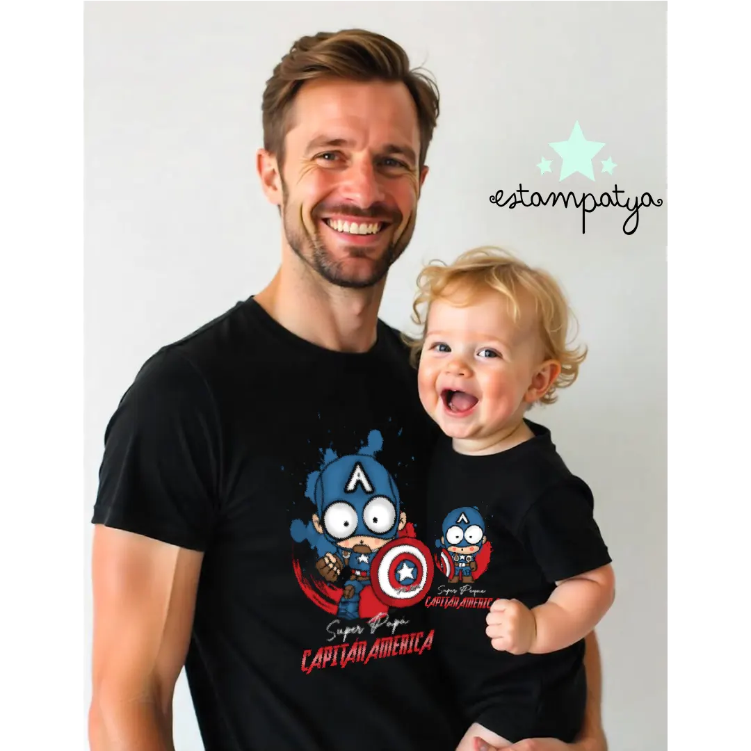 Camisetas "super papá capitán america" - Estampatya Camisetas super papá capitán america 3