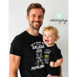 Camisetas Papalorian el mejor padre de toda la Galaxia