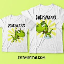 Pack camisetas papá Papisaurus y Pekesaurus