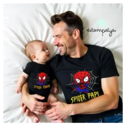 Camisetas padre y peque Spider Papi