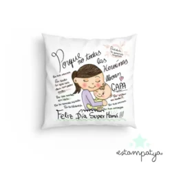 Cojín Feliz Día Super Mamá. Cojín personalizado para mamá