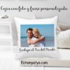 Cojin San Valentín con foto y frase personalizado - Estampatya Cojin San Valentín con foto y frase personalizado