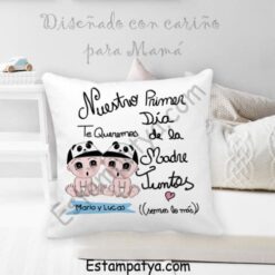 Cojín Nuestro primer día de la madre - Imagen 5
