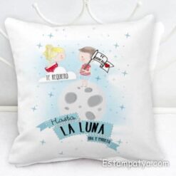Cojin Te quiero hasta la luna ida y vuelta