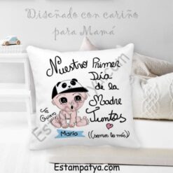 Cojín Nuestro primer día de la madre - Imagen 4