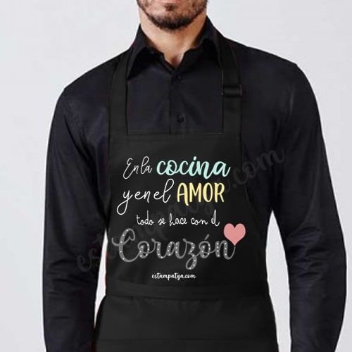 Regalo San Valentín delantal - Estampatya Regalo San Valentín delantal