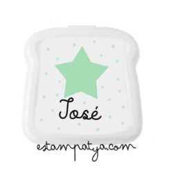 fiambrera personalizada con nombre y estrella