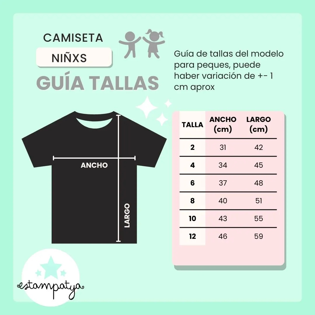 Camisetas Papá "Capitán américa super papá" - Estampatya guía de tallas camisetas personalizadas para niños