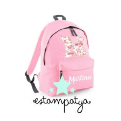 Mochila personalizada con nombre e inicial