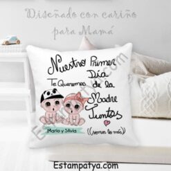 Cojín Nuestro primer día de la madre - Imagen 2