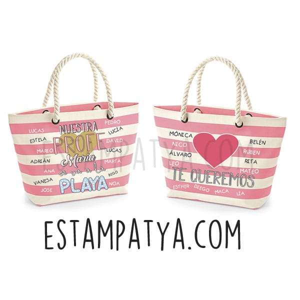 Bolsa nuestra profe se va a la playa - Estampatya Bolsa nuestra profe se va a la playa - Imagen 2