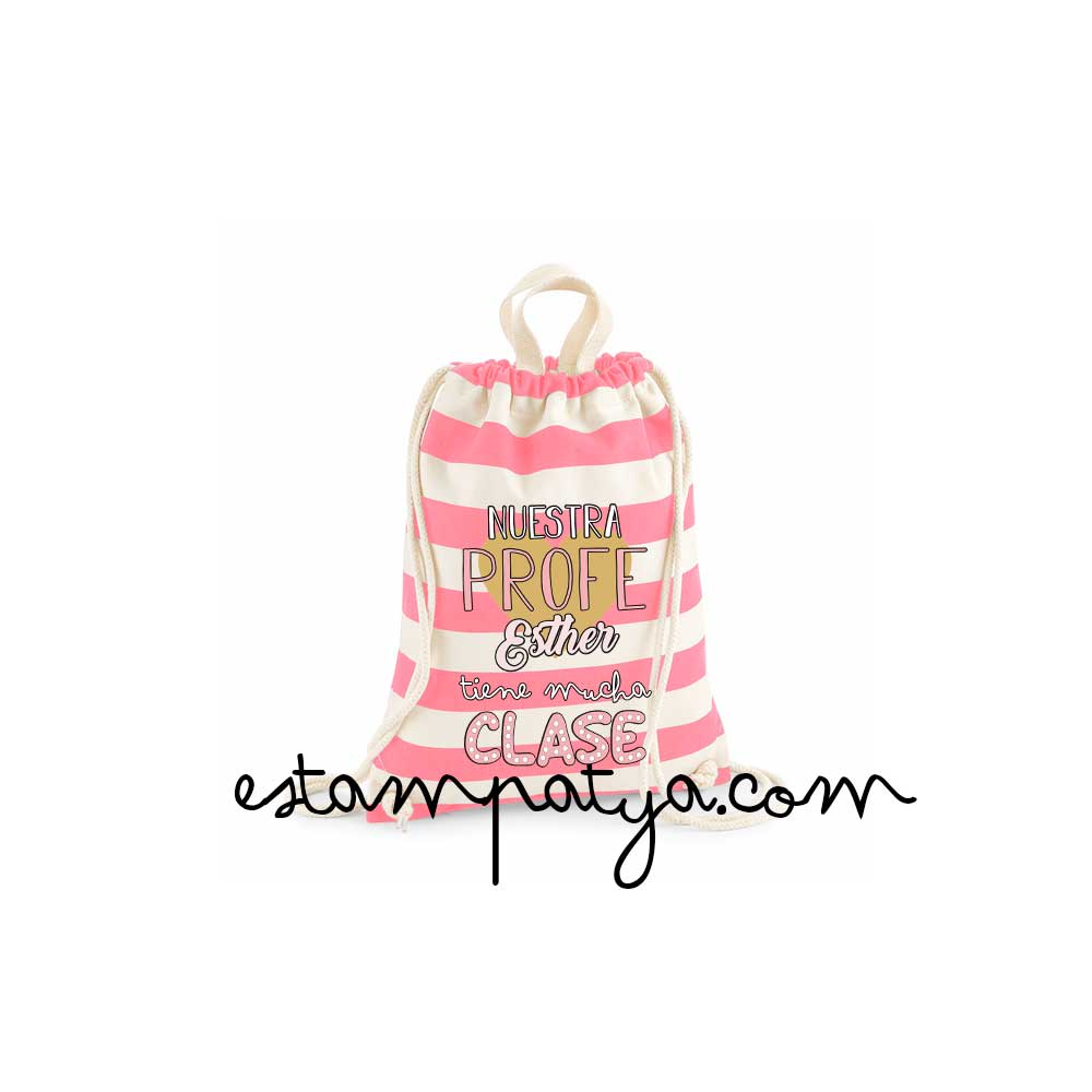 Mochila "Nuestra profe tiene mucha clase" - Estampatya Mochila "Nuestra profe tiene mucha clase" - Imagen 4