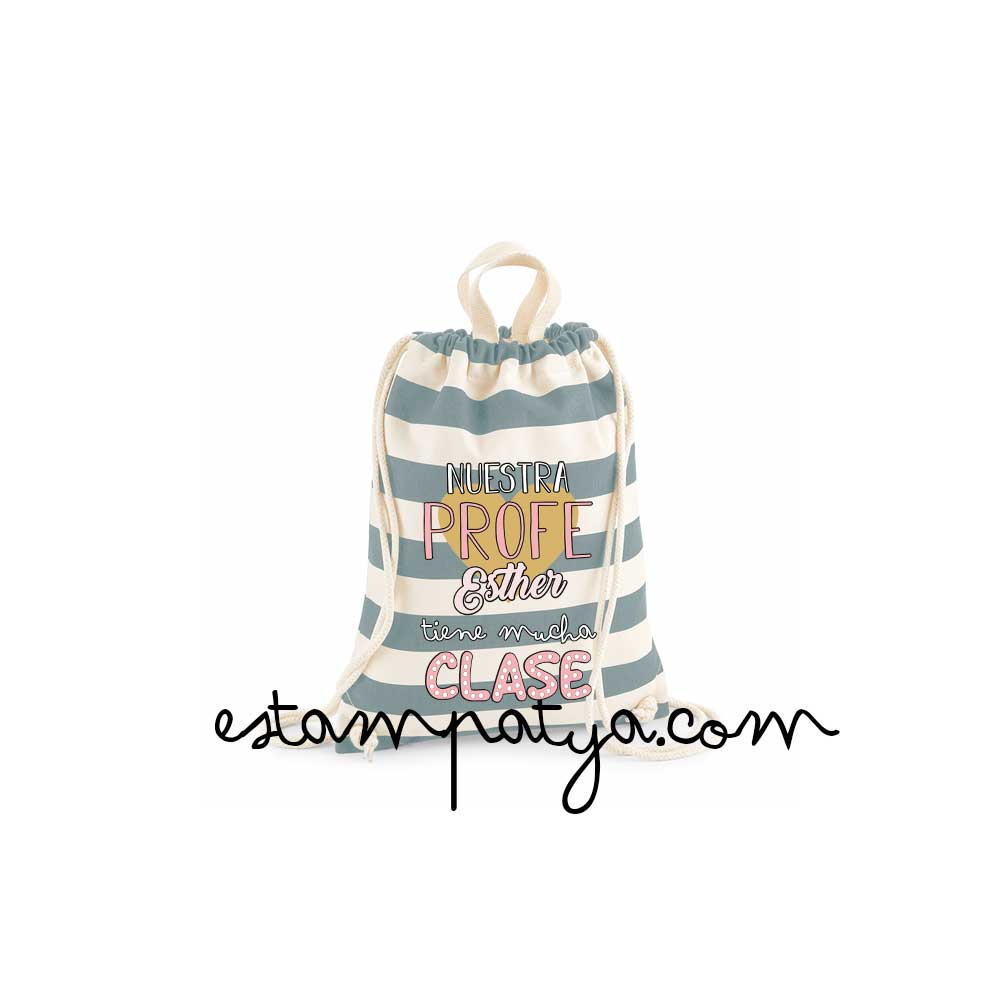 Mochila "Nuestra profe tiene mucha clase" - Estampatya Mochila "Nuestra profe tiene mucha clase" - Imagen 3