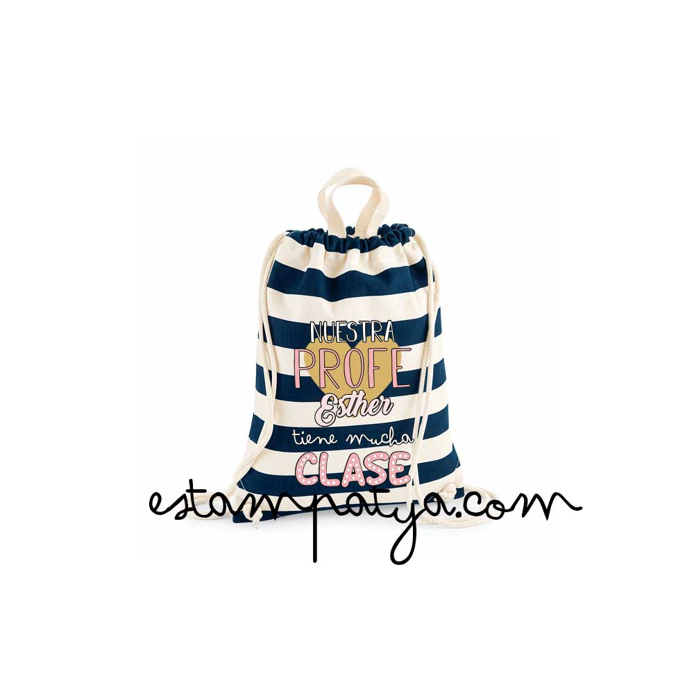 Mochila "Nuestra profe tiene mucha clase" - Estampatya Mochila "Nuestra profe tiene mucha clase"