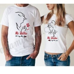 Camisetas San Valentín la bella y la bestia