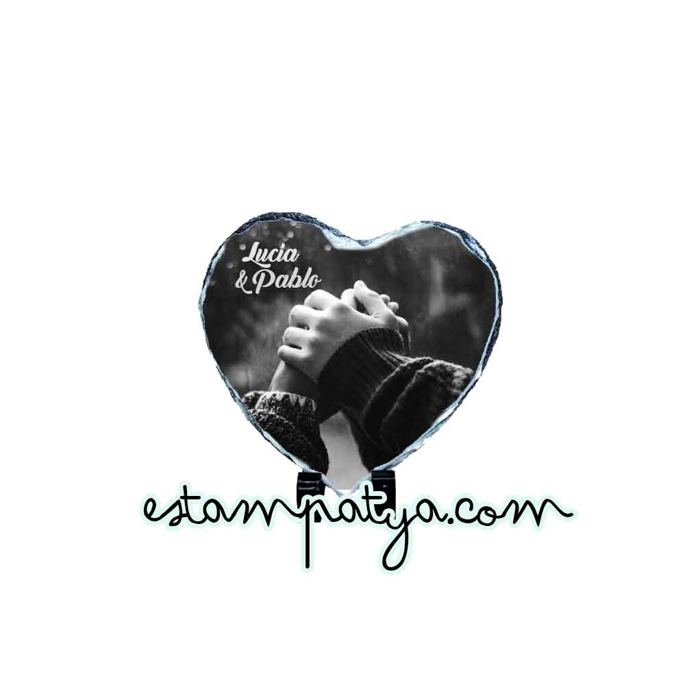 Piedra corazón personalizada con foto - Estampatya Piedra corazón personalizada con foto