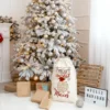 Saco personalizado Navidad Vintage - Estampatya Saco de Navidad personalizado con diseño vintage de Papá Noel, hecho en algodón ecológico, ideal para guardar los regalos bajo el árbol.