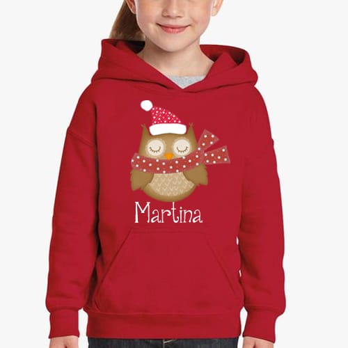 Sudadera personalizada buho navidad - Estampatya Sudadera personalizada buho navidad
