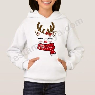 Sudadera personalizada navidad reno - Estampatya Sudadera personalizada navidad reno