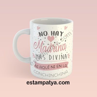 Taza madrina mas divina personalizada - Estampatya Taza madrina mas divina personalizada