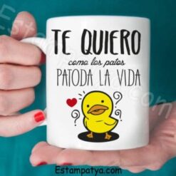 Taza San Valentín te quiero como los patos