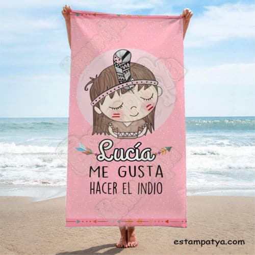 Toalla personalizada me gusta hacer el indio - Estampatya Toalla personalizada me gusta hacer el indio - Imagen 2