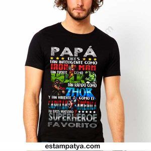 camiseta papá superheroes