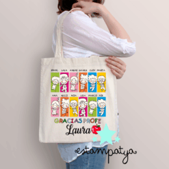 Bolsa gracias profe personalizada