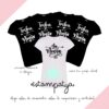 Camiseta despedida de soltera "La Tribu de la Novia" - Estampatya camisetas la tribu de la novia negras