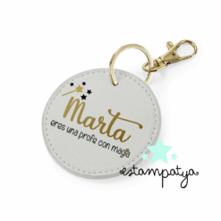 Llavero profe con magia personalizado
