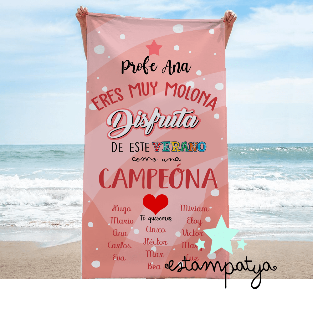 Toalla profe personalizada disfruta de este verano - Estampatya Toalla profe personalizada disfruta de este verano