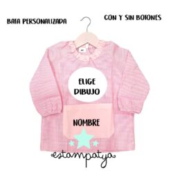 Babi sin botones rosa PERSONALIZADA