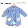 Bata personalizada colegio azul